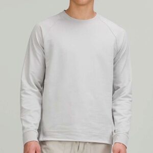 Lululemon Mens City Sweat Crew w/Side Zip in Seal Grey, size XL